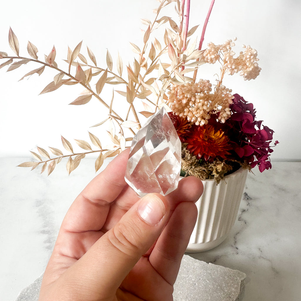 Clear Quartz | Faceted Drops | High Quality