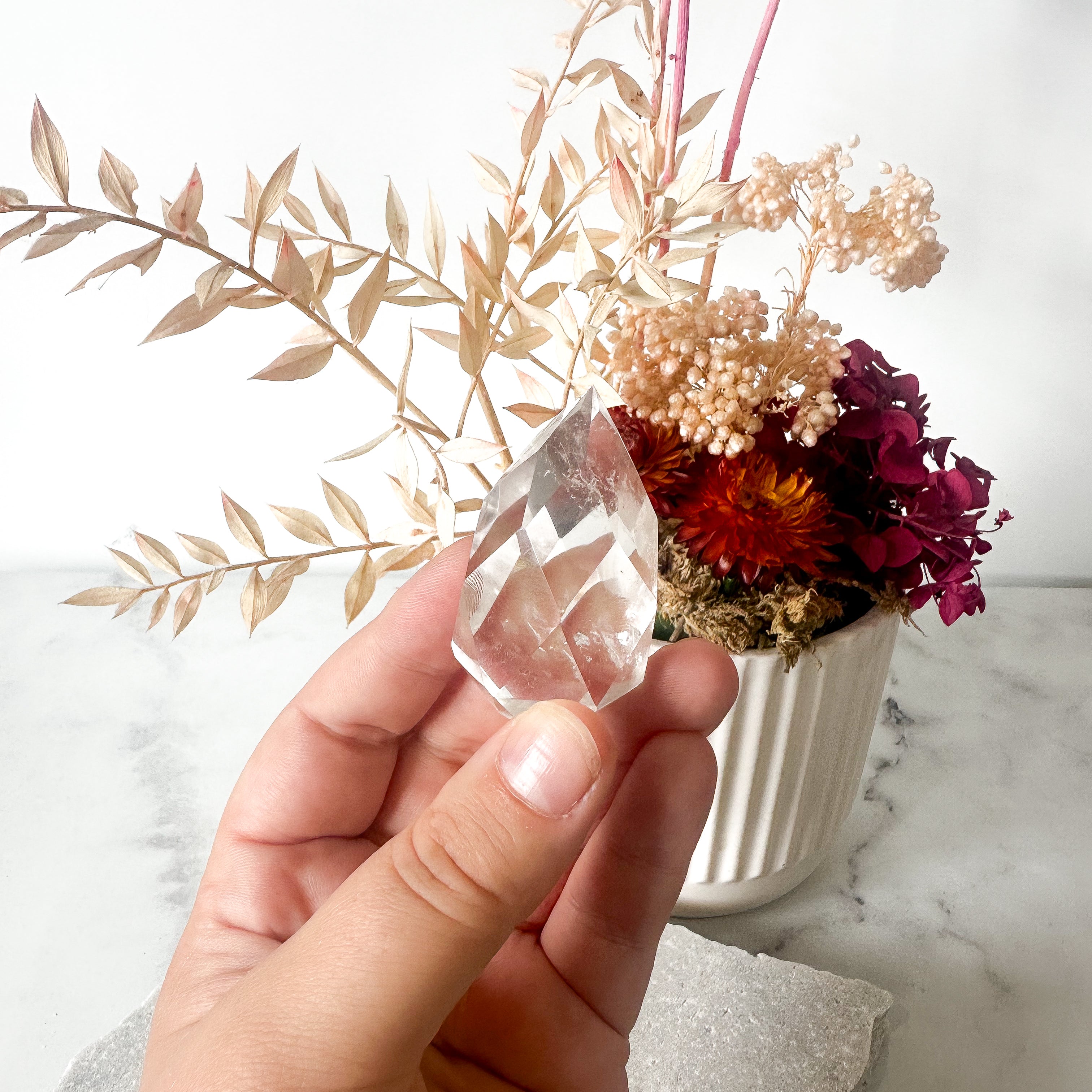 Clear Quartz | Faceted Drops | High Quality